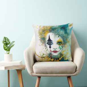 Clown Throw Pillow