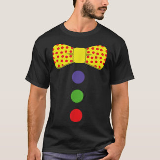 Clown Tie Costume Circus Rainbow Halloween Carniva T-Shirt