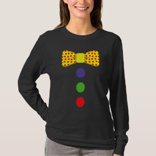 Clown Tie Costume Circus Rainbow Halloween Carniva T-Shirt