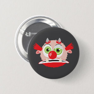 clown troll 6 cm round badge