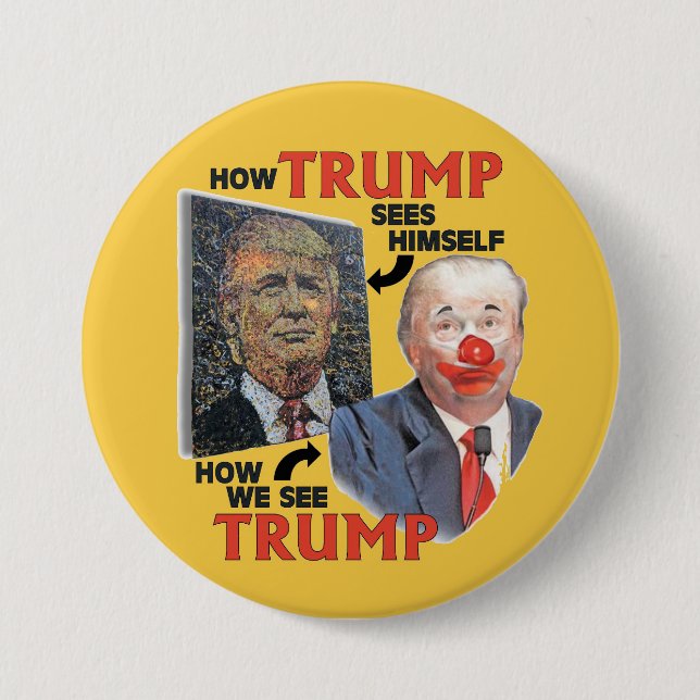 Clown Trump 7.5 Cm Round Badge (Front)