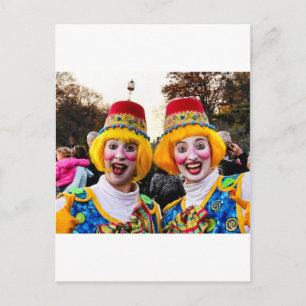 Clown Twiins Postcard