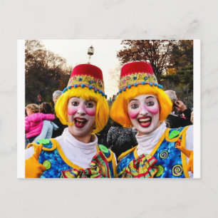 Clown Twiins Postcard