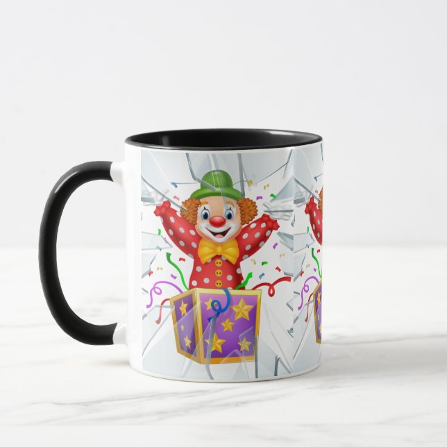 clown under the broken window mug (Left)
