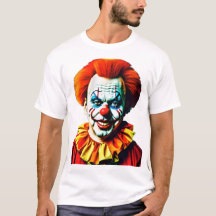 CLOWN WITH EYE SCAR T-SHIRT