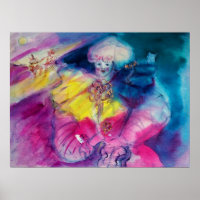 CLOWN WITH OWL AND VIOLIN