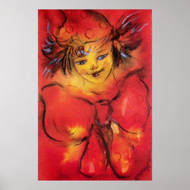 CLOWN WITH RED RIBBON POSTER (Front)