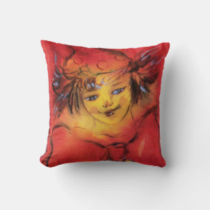 CLOWN WITH RED RIBBON / Venetian Masquerade Cushion