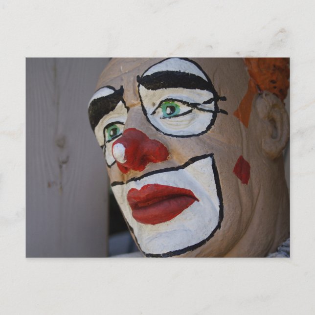 Clown With Sad Look Postcard (Front)