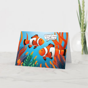 Clownfish 75th Birthday Humour Card