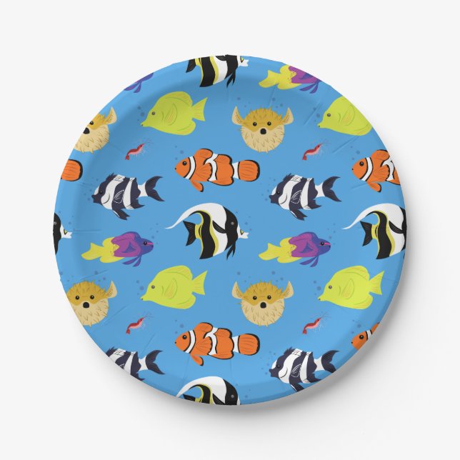 Clownfish and Friends Paper Plate (Front)