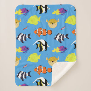 Clownfish and Friends Sherpa Blanket