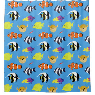 Clownfish and Friends Shower Curtain