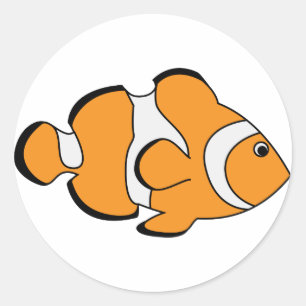 Clownfish Classic Round Sticker