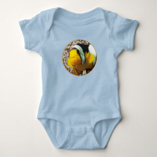 Clownfish - Close-Up! Round Photographic Design Baby Bodysuit