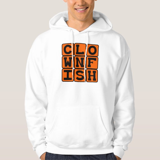 Clownfish, Colourful Fish Hoodie (Front)