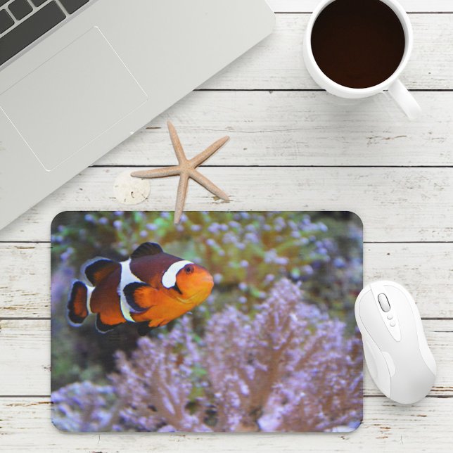 Clownfish Coral & Sea Anemone Underwater Photo Mouse Pad (Creator Uploaded)
