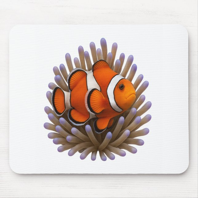 Clownfish & Cosy Coral Mouse Pad (Front)