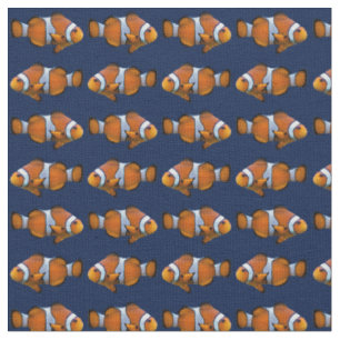 Clownfish Frenzy Fabric (Navy)