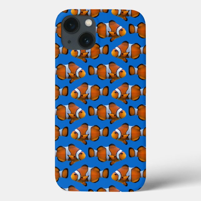 Clownfish Frenzy iPad Case  (Blue) (Back)