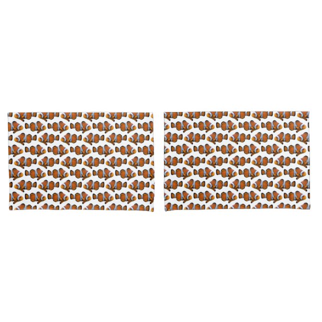 Clownfish Frenzy Pillowcases (choose colour) (Front-Set)