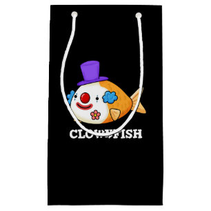 Clownfish Funny Animal Fish Pun Dark BG Small Gift Bag
