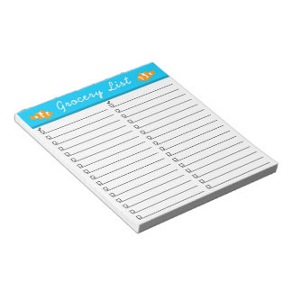 Clownfish Grocery List Notepad