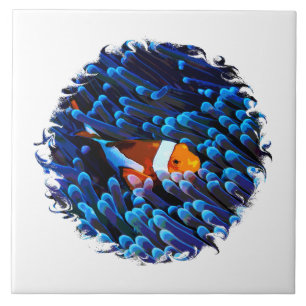 Clownfish In An Anemone Ceramic Tile