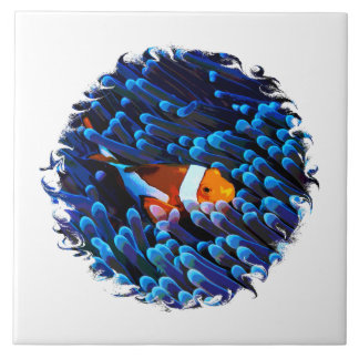 Clownfish In An Anemone Ceramic Tile