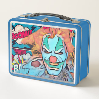 clowning around metal lunch box