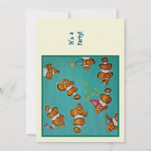 Clowning Fish Birthday invitation to customise