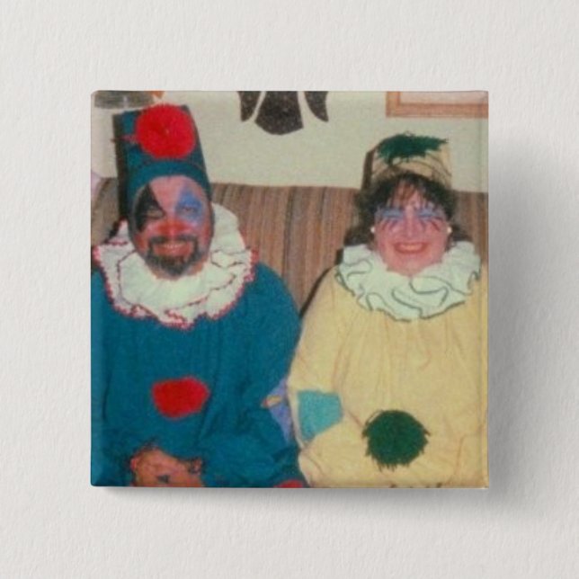 clowns 15 cm square badge (Front)