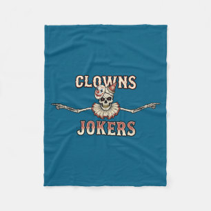 Clowns and jokers funny sarcastic skeleton fleece blanket