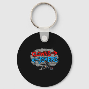 Clowns and jokers graffiti street art direction key ring
