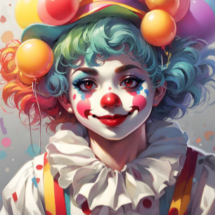 Clowns Birthday Party Celebration Tie