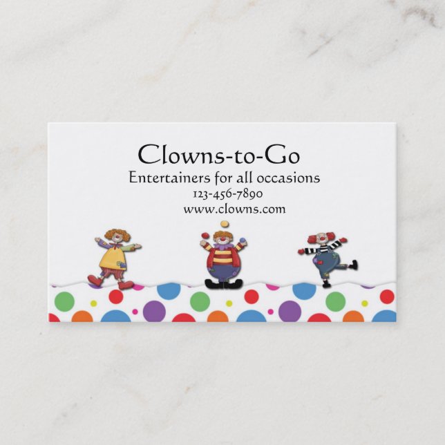 Clowns Business Card (Front)