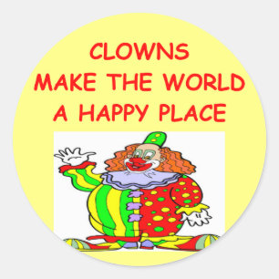 clowns classic round sticker