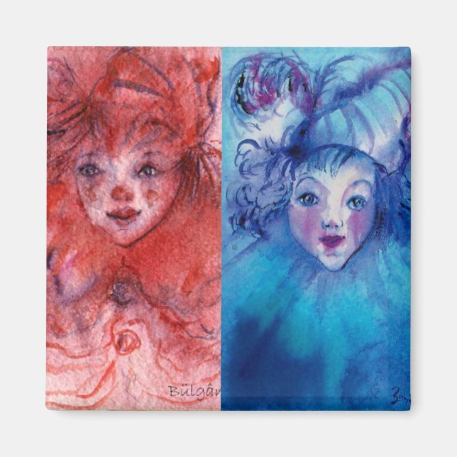 CLOWNS COLLECTION / Venetian Masquearde Ball Magnet (Front)