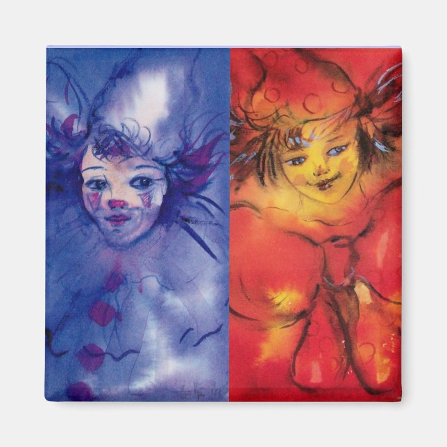 CLOWNS COLLECTION / Venetian Masquearde Ball Magnet (Front)