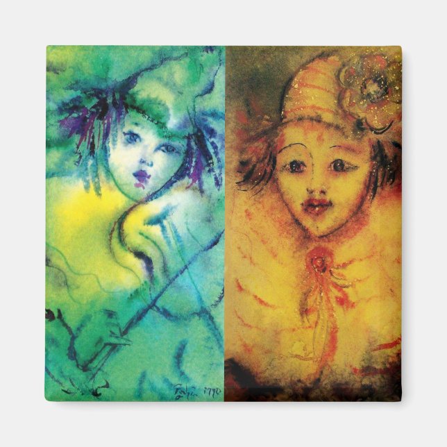 CLOWNS COLLECTION / Venetian Masquearde Ball Magnet (Front)