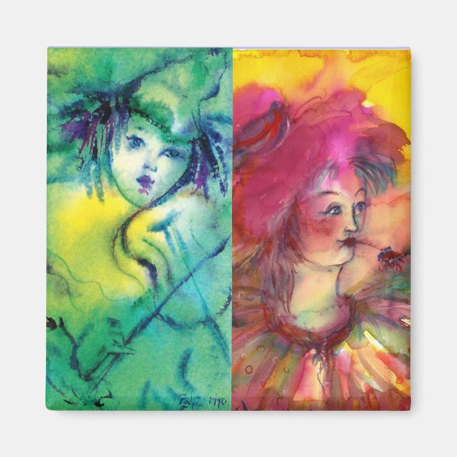 CLOWNS COLLECTION / Venetian Masquearde Ball Magnet (Front)