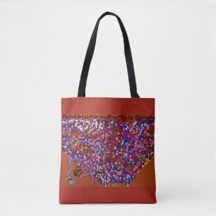 Clown's Floral Landscape Tote Bag