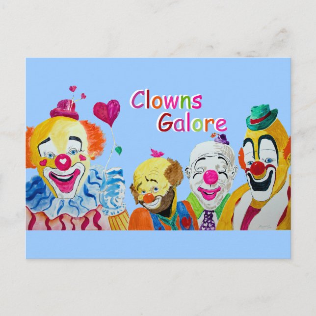 Clowns Galore Postcard (Front)