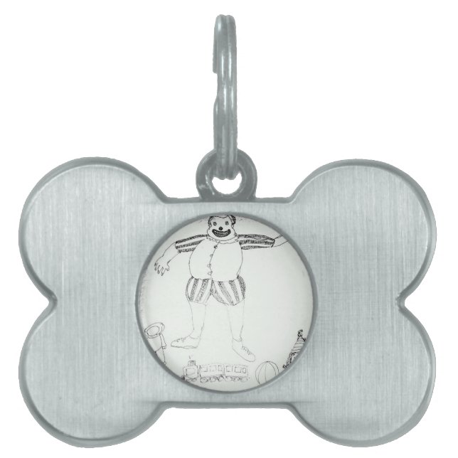 Clowns is around pet ID tag (Front)