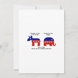 Clowns Left Joker Right Stuck In Middle With You E Holiday Card