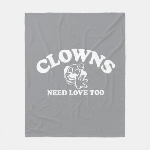 Clowns Need Love Too Fleece Blanket