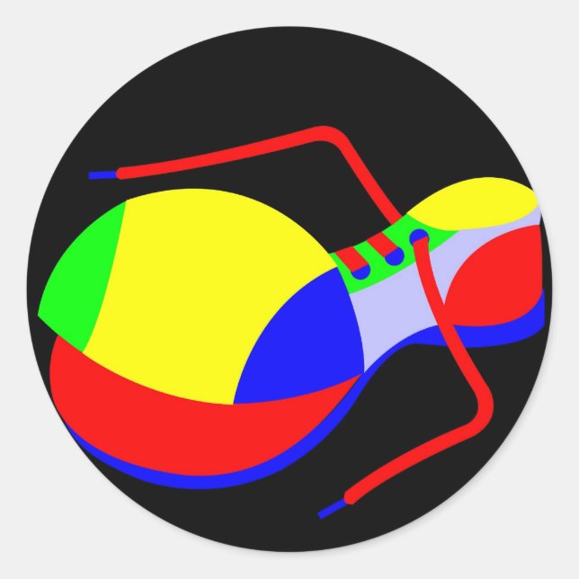 Clown's Shoe Classic Round Sticker (Front)