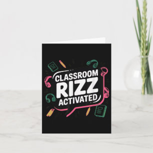 Clroom Rizz Activated, Gen Z Alpha, Back To School Card