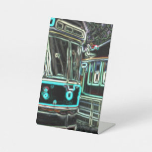 CLRV Neon at stn 10cm x 15cm Pedestal Sign