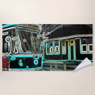 CLRV Neon at stn Beach Towel